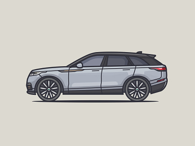 2018 Range Rover Velar adobeillustrator boldlines car carillustration cars carside illustration illustrator lines range rangerover rims rover side sideview vector velar wheels