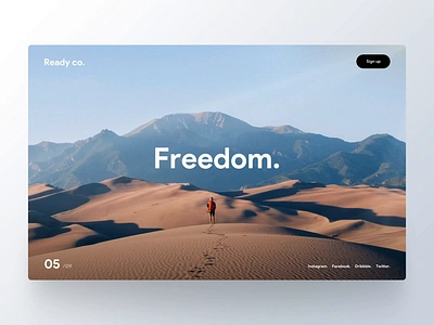 Freedom. dennis desert experience freedom morocco nederland netherlands parallax parallax scrolling parallax website principle rotterdam sand sketch ui unsplash ux website