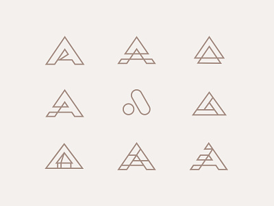 Unused Logo's (Andrew Nicolas) a brown collection icon icons line logo logos unused