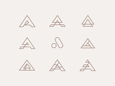 Unused Logo's (Andrew Nicolas) a brown collection icon icons line logo logos unused