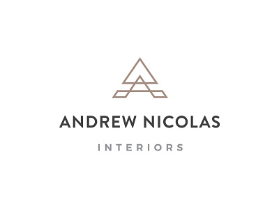 Logo - Andrew Nicolas Interiors a brand icon icon a logo logo a logomark luxury wordmark