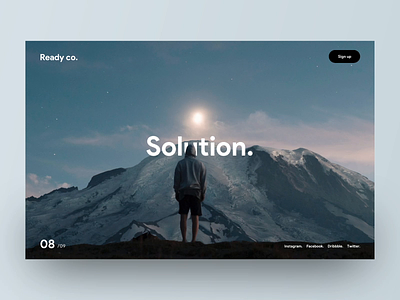 Solution. animation bold clean concept dennis mobile mountain parallax parallax scrolling principle ready responsive rotterdam scrolling snellenberg transition ui ux webdesign website