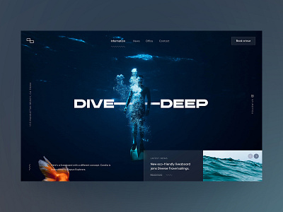 DIVE―DEEP concept deep design dive diversity exploration fish interface rotterdam ui underwater unsplash ux water
