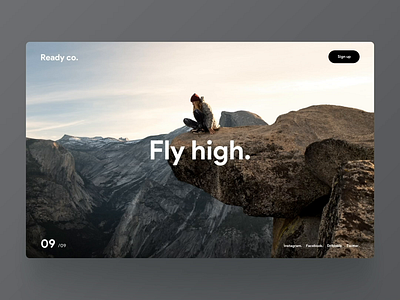 Fly high. animation big dennis dream effect fly high mountain movement nature parallax rotterdam scrolling snellenberg transition ui ux website