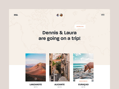D&L - Homepage alicante curacao dennis snellenberg grid holiday homepage inspiration interface lanzarote personal project trip trips ui vacation