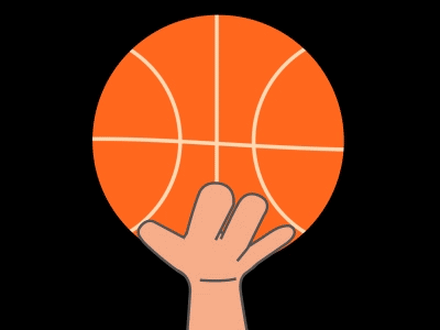 Spinning ball 2d animation basketball branding illustration illustrator loop motion motiongraphics spining ball sport sports