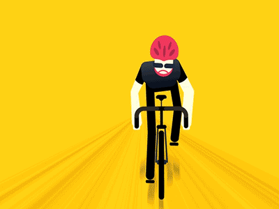 Cycling Front View animation animator cycling design dribbble illustration illustrator jumping motiongraphics