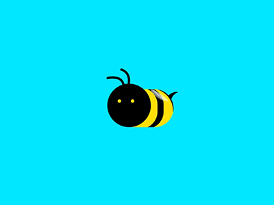 Bee 2d design animation animation 2d bee bee logo fly flying illustration loop loop animation