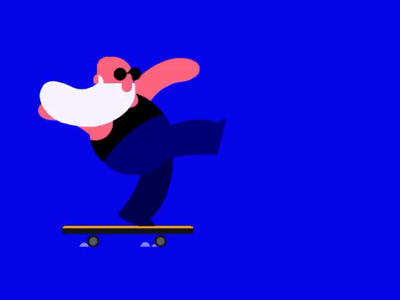 SKATEBOARD 😁 adobe aftereffect animator branding dribbble gif illustration illustrator loop motion motiongraphics skateboard skateboarding vector xuxoe