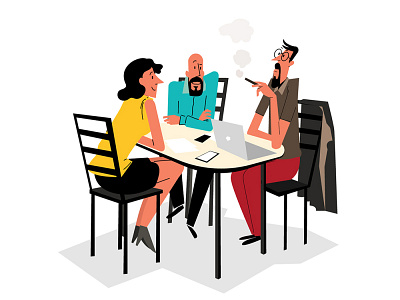 Discussion animator chat discussion dribbble girl illustration illustrator instragram man meeting motion motiongraphics people restaurant talking vector