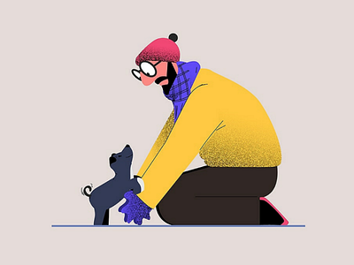 Cute little Laura 2d animation design dog dribbble himalayan illustration motion motiongraphics mountain pet