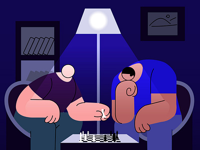 Chess Players animation animator design dribbble game graphic design illustration illustrator motion motiongraphics vector