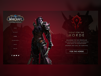 World Of Warcraft Fraction Horde By Dmitriy On Dribbble