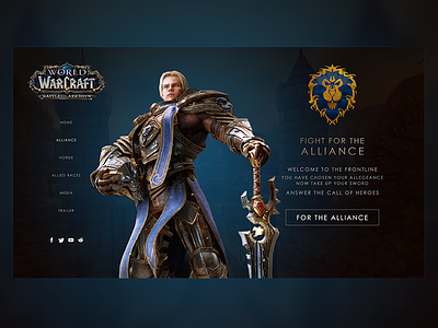 World Of Warcraft Fraction: Alliance alliance ui ux warcraft web design webdesign world of warcraft wow