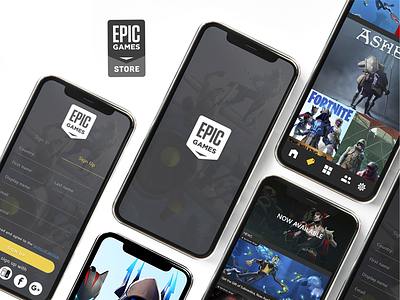 Epic Store - Mobile App app app concept app design epic store epicgames epicgames store fortnite mobile app mobile app design ui uidesign uiux web design