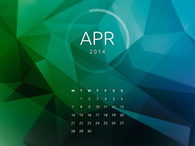 Polygon Desktop - April april blue desktop free green polygon retina wallpaper