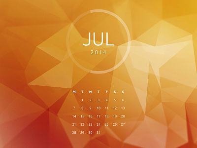 Polygon Desktop - July desktop free july orange polygon retina wallpaper yellow