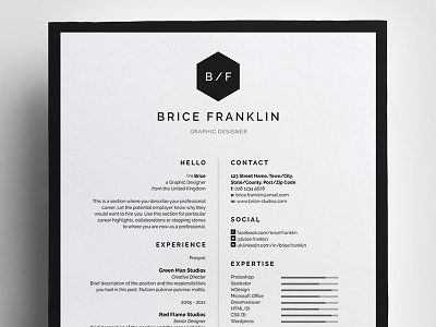 Resume/CV - 'Brice'