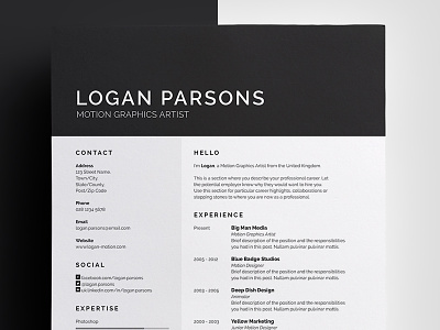 Resume/CV - 'Logan'