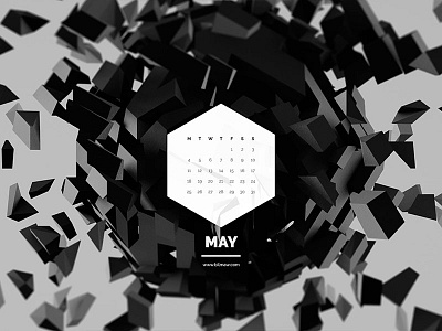 Dark Polygon Calendar - May