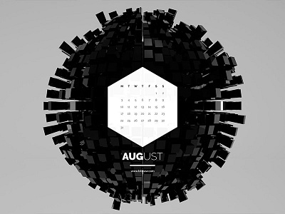 Dark Polygon Calendar - August 2015 abstract august dark desktop free polygon wallpaper