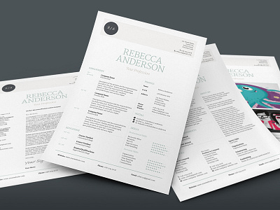 Elegant Resume V1 curriculum vitae cv design employment job portfolio professional resume template