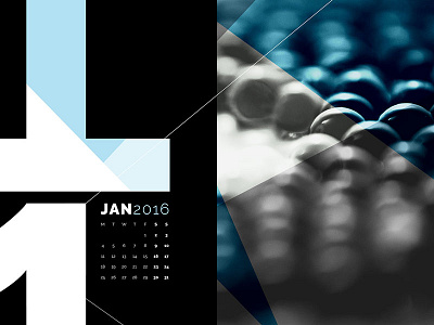 Abstract Desktop Calendar - January 2016 abstract dark desktop free january typography wallpaper