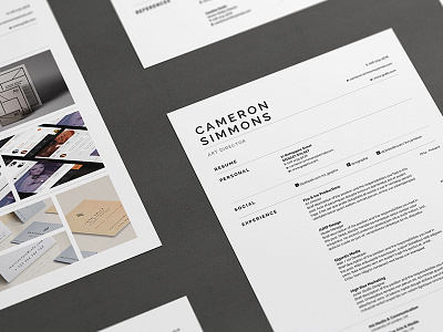 Pro Resume/CV - Cameron cover letter creative market cv design cv template portfolio resume resume design resume template