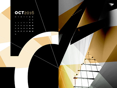 Abstract Desktop Calendar - October