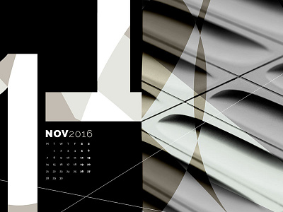 Abstract Desktop Calendar - November 2016 abstract dark desktop free november typography wallpaper