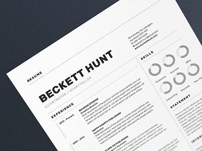Resume/CV - 'Beckett' cover letter creative market cv design cv template portfolio resume resume design resume template