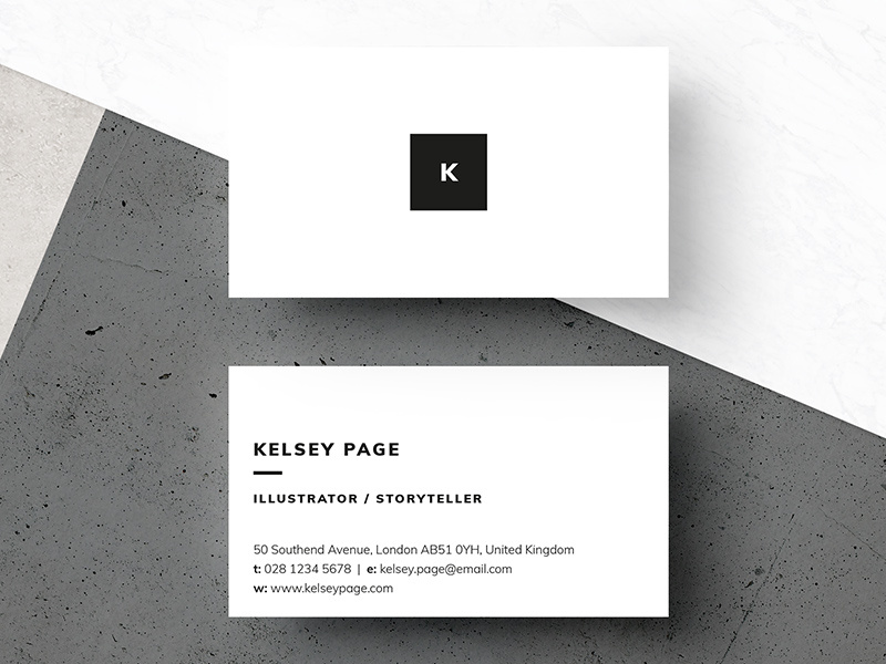 Business Card - Kelsey free mockup mockup creative market professional minimal business card template business card