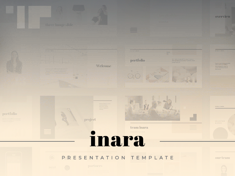 Inara - Presentation bilmaw creative market keynote minimal mockup powerpoint presentation professional template