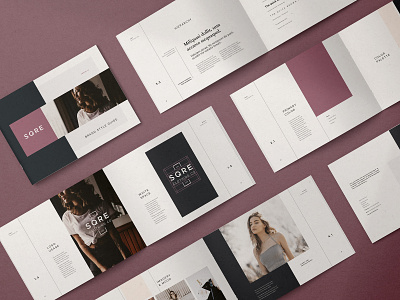 SQRE - Brand Manual brand guide brand guidelines branding creative market fashion identity indesign indesign template modern muted typography