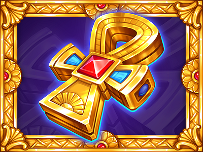 «Symbol Of Life» 2d 2d art ankh game game art game icon gold icon illustration jewel slots treasure