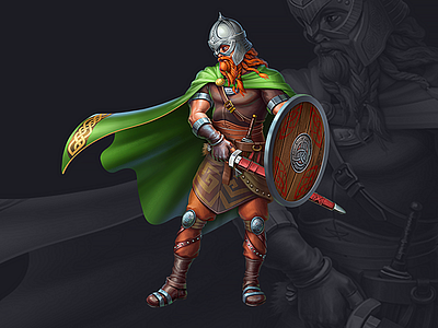 SentryMan 2d art character character design game game art process rpg sketch slots strategy viking warrior
