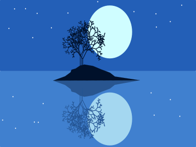 Night scene 2d art