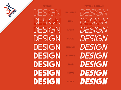 Peyton and Peyton Oblique, Typeface/Font by 3PK Design