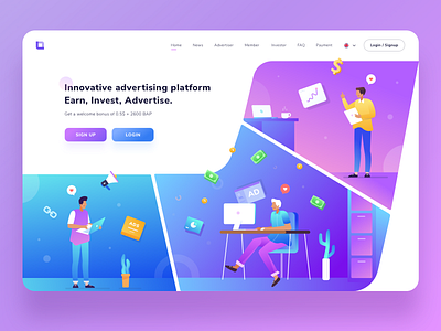 Landing Page Exploration for Advertising Platform