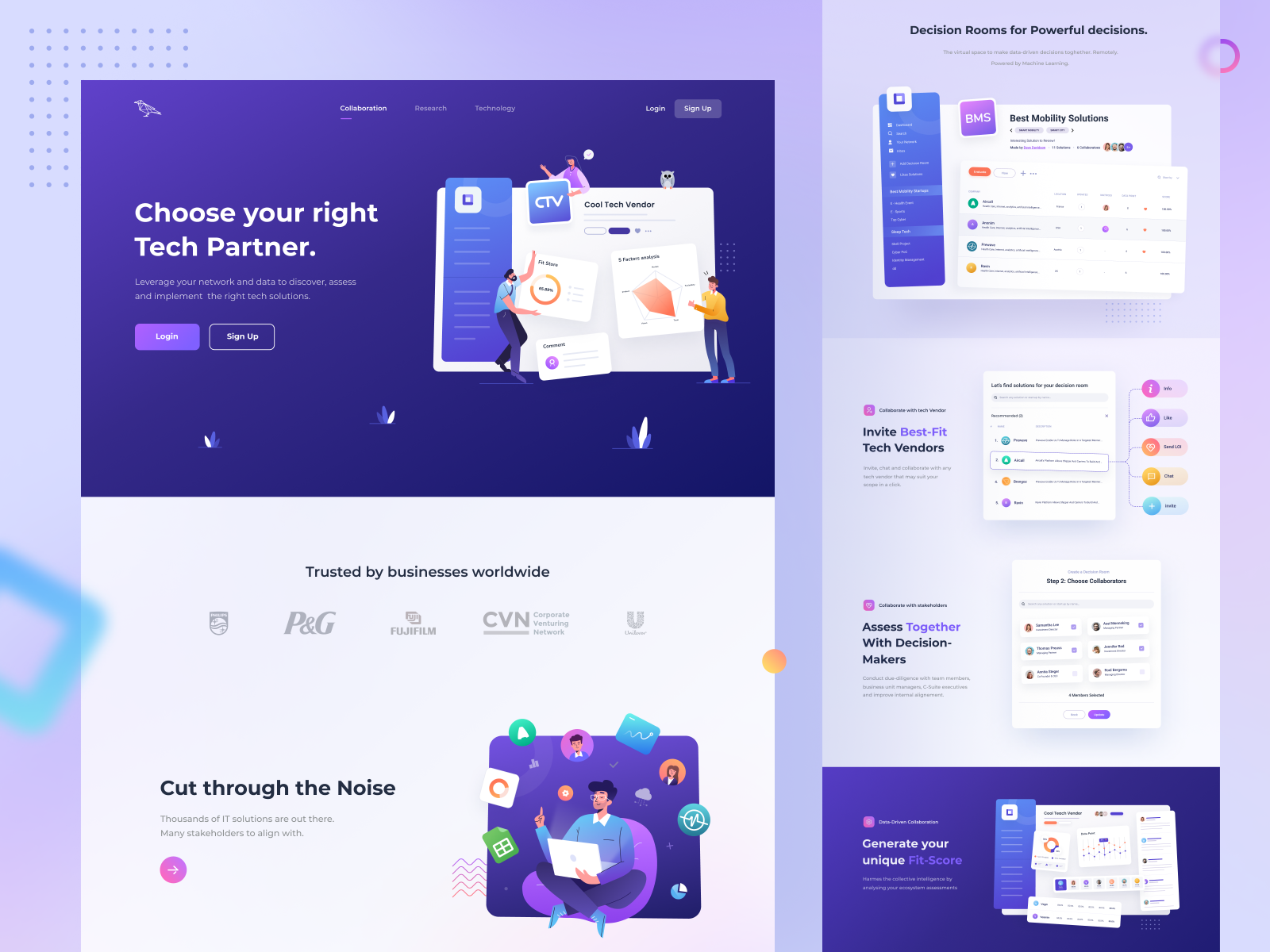 Tech Collaboration Platform Landing Page by Papay Wicaksono on Dribbble