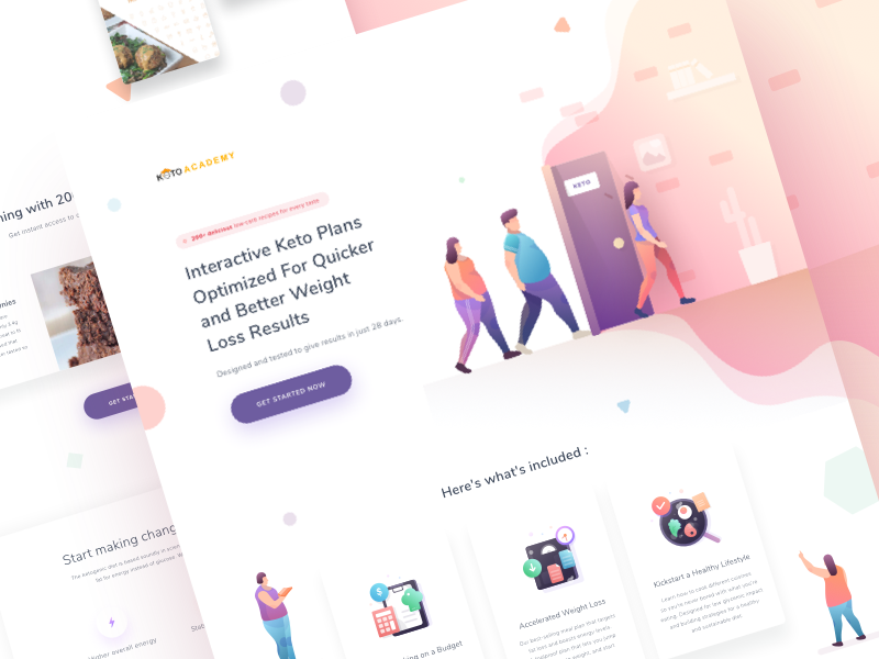 Diet program landing page by bapakpapay for Paperpillar