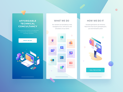 Technical Consultancy Mobile Version case colourful consultancy gradient icon illustration isometric mobile network study technical