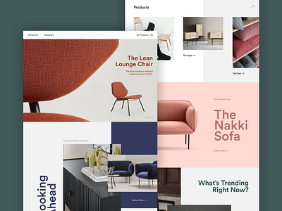 Furniture Website Concept concept design digital furniture home interiors minimal scandi website