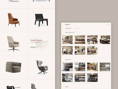 Poliform Concept - All Products Archive concept design digital experiment home interiors minimal ui ux website