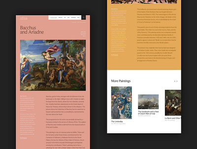 National Gallery Concept - Paintings art concept design digital gallery minimal paintings responsive ui ux website