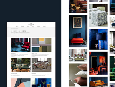 James Hare - Inspire Section design digital ecommerce interaction interiors luxury quality responsive silk ui ux website