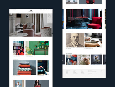 James Hare Homepage british design digital ecommerce fashion interior design interiors luxury quality responsive silk ui upholstery ux website