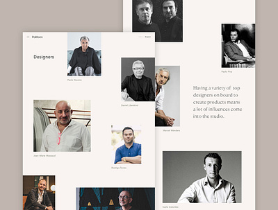 Poliform Concept - Designers concept design digital home interiors minimal responsive ui ux website