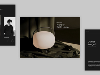 Illuminate Concept - Screens concept design digital ecommerce home interiors lighting minimal ui ux website