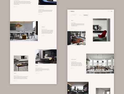 Poliform Concept - Collections collection concept design digital furniture home interiors luxury minimal responsive ui ux website